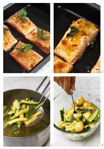 00277296         - Preparing salmon with mustard fruit, potatoes & courgettes