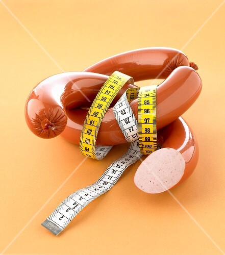 Two ring bolognas with tape measure