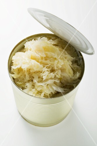 Sauerkraut in tin