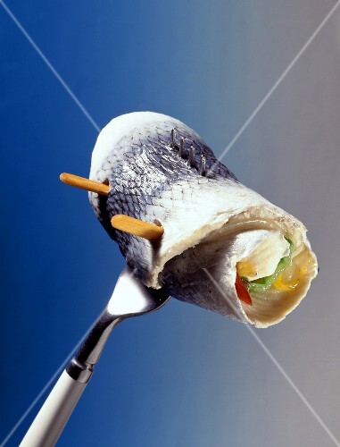 Pickled Herring on a Fork