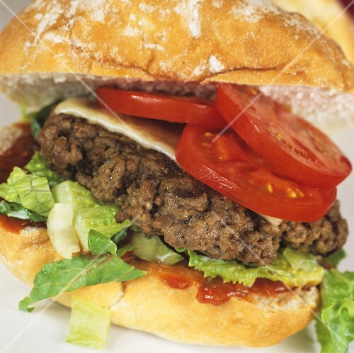 Burger with tomato