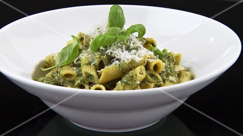 Penne with pesto