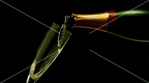 Pouring sparkling wine