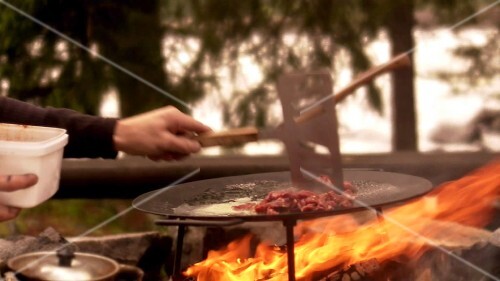 Cooking on an open fire