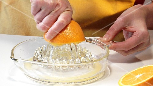 Squeezing an orange