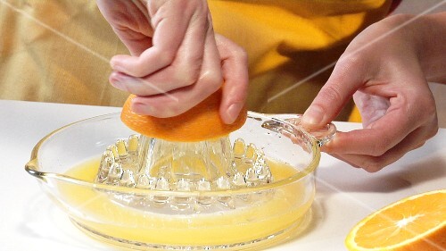 Squeezing an orange