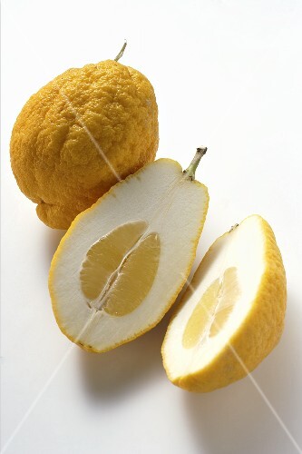 Citrons, whole and halved