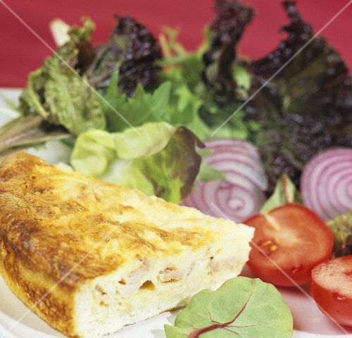 Quiche Lorraine with salad