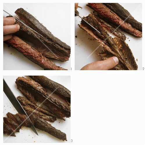 Carving saddle of venison