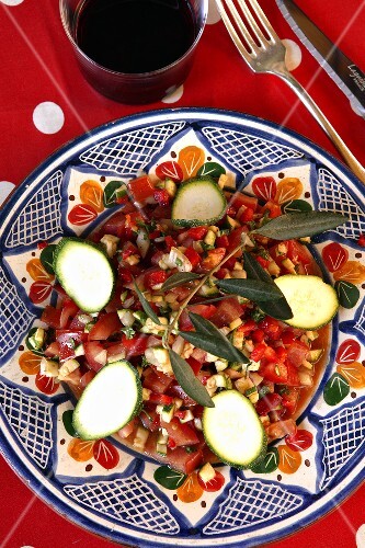 Tomato and courgette salsa