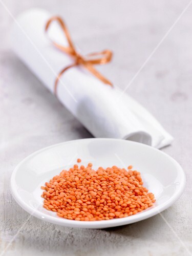 A plate of red lentils