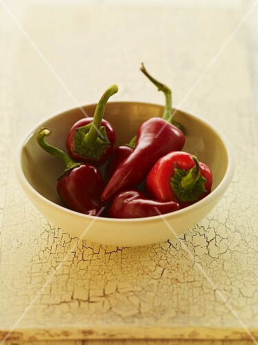 Bowl of Red Jalapeno Peppers