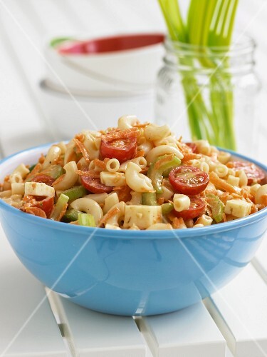Bowl of Pasta Salad for Summer Picnic