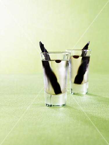 Black as night (sambuca & liquorice shot)