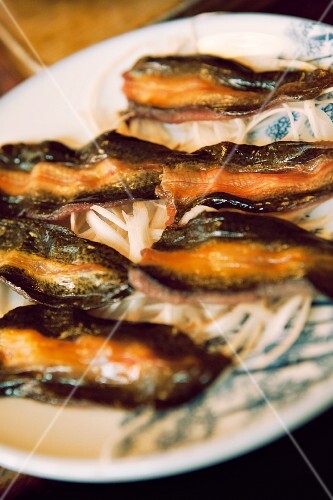 Japanese ell dish (close-up)