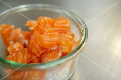 Diced salmon