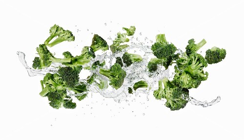 Broccoli and a splash of water