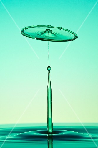 An artistic shot of water drops