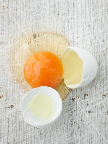 Broken duck egg