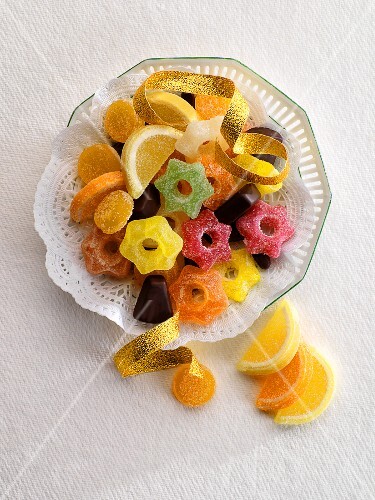 A plate of sweets