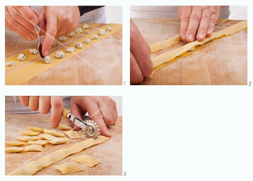 Agnolotti dal plin (Gefüllte Nudeltasche) herstellen