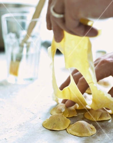 Home-made ravioli