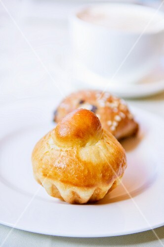 Brioche and cafe au lait