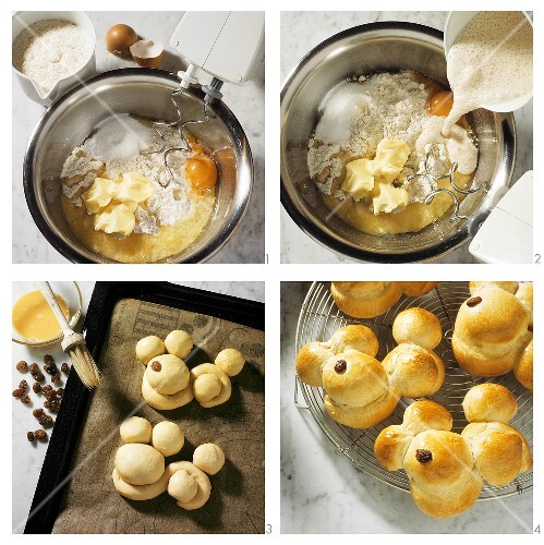Osterhasen aus Hefeteig backen