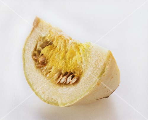 Segment of squash (spaghetti squash) on white background (2)