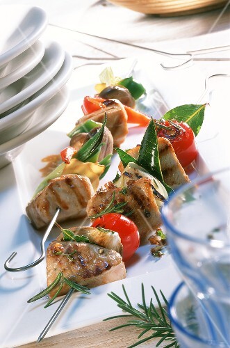 Turkey kebab and tuna kebab