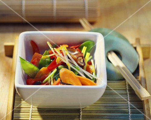Wok-cooked Asian vegetables