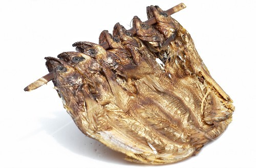Dried fish on skewer