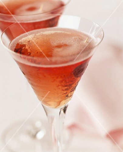 Kir Royal in two glasses