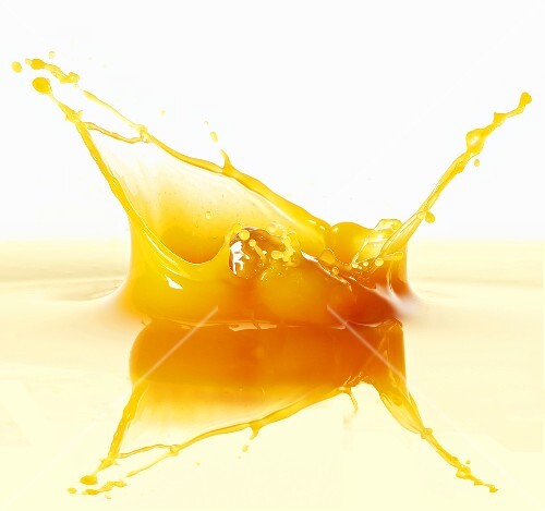 Splashing juice