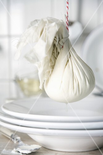 Quark wrapped in a cloth being drained