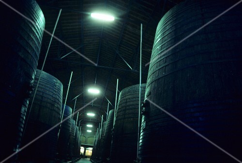 Fermentation tanks, Banyuls, Roussillon, France