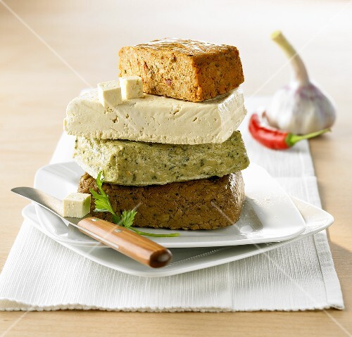 Verschiedene Tofu-Sorten