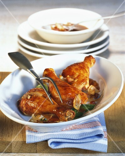 Coq au vin (Chicken in red wine sauce, France)