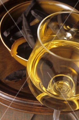 A glass of Vin de Paille (sweet wine, France)