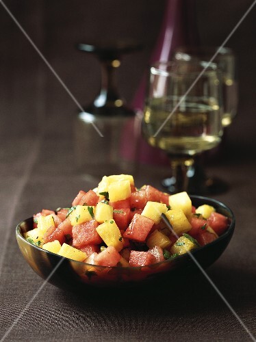 Melon and pineapple salad