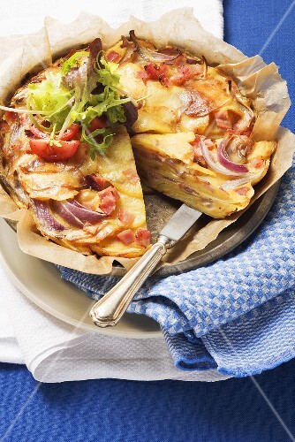 Pillekuchen (potato pancake from the Bergisches Land region,Germany)