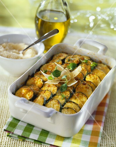 Courgette gratin with Parmesan