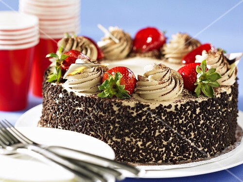 Chocolate strawberry cake