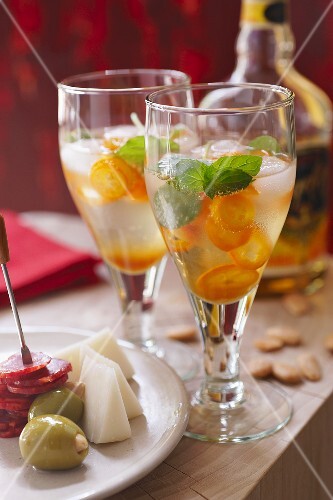 Angelo Tonic with orange liqueur and kumquats