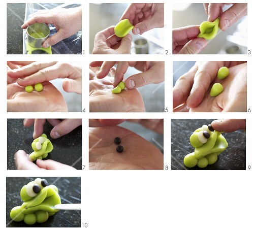 Making a marzipan frog – buy images – StockFood