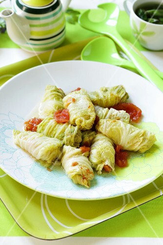 Chinese roulade filled with beans