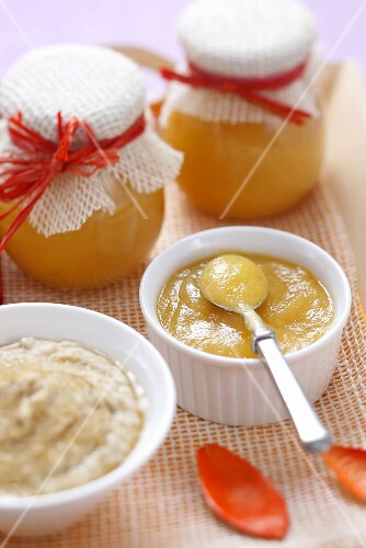 Apple and apricot puree