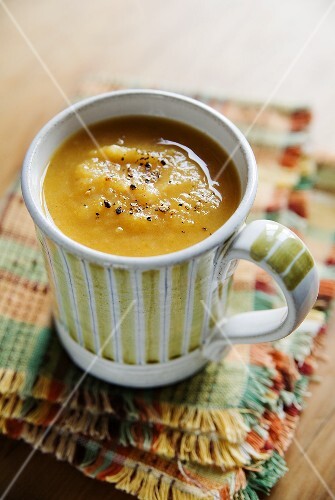 Pumpkin soup in a cup