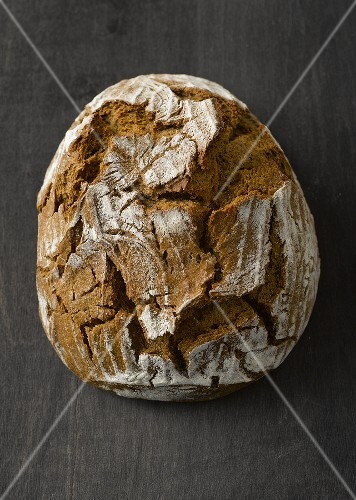 Rustic bread (overhead view)