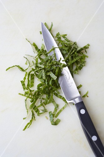 Chopped basil leaves